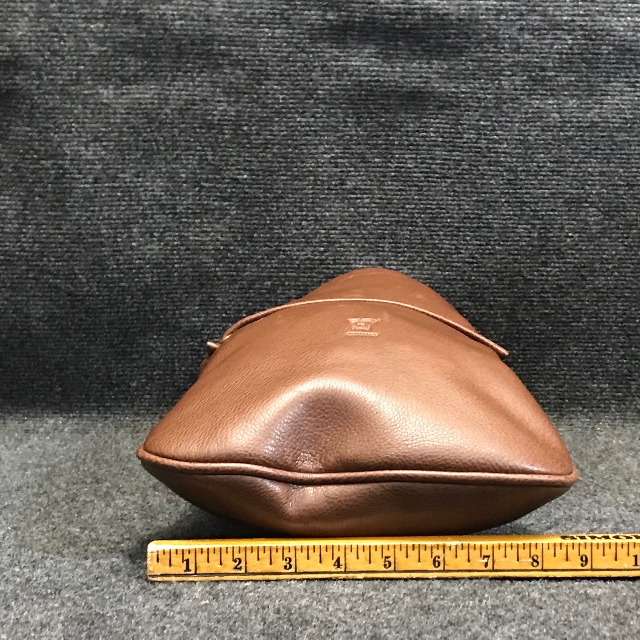 Braun Büffel Design Germany Brown Leather Shoe Bag Drawstring Pouch Travel Bag