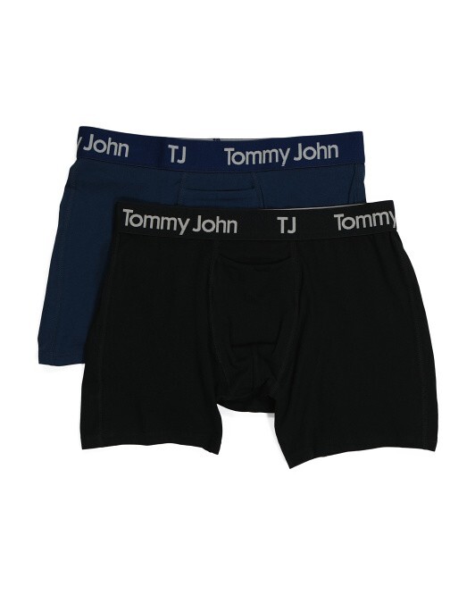 TOMMY JOHN 2pk Cotton Stretch Boxer Briefs 4in inseam new choose size
