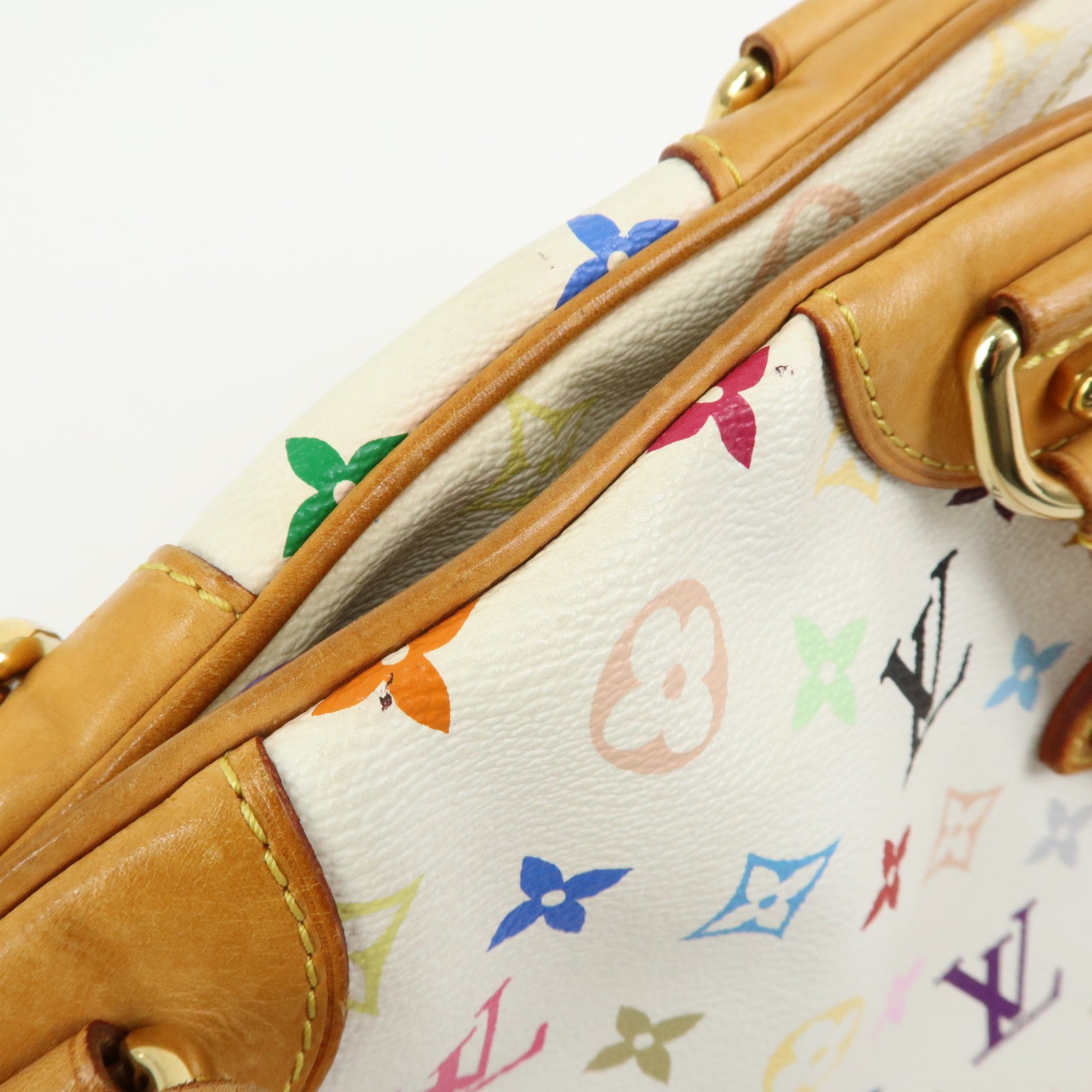 Louis Vuitton Monogram Multicolor Claudia Hand Bag Blanc M40193 Auth Used F/S