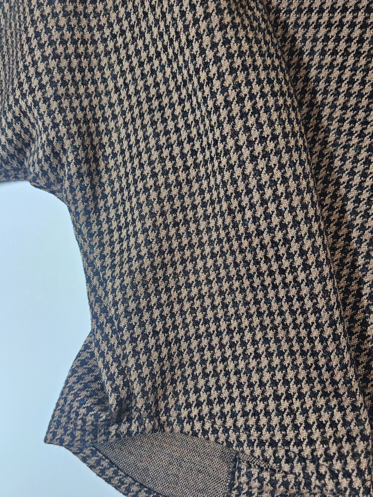 VTG 80s 90s FRIENDS Crop Houndstooth Jacket Knit Top Made in USA Small