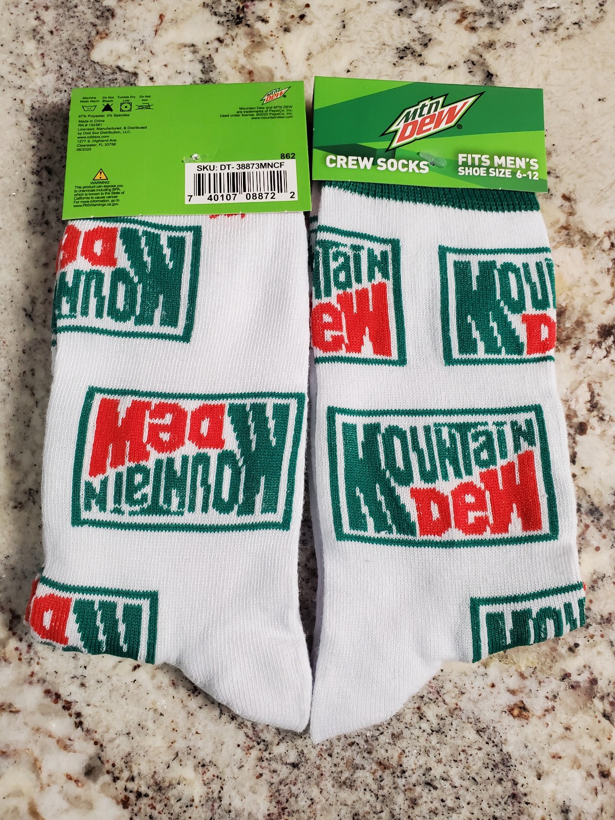 Odd Sox Different Drink Socks Stocking Stuffer Men 6-12 & Women 5-10 Crew Socks
