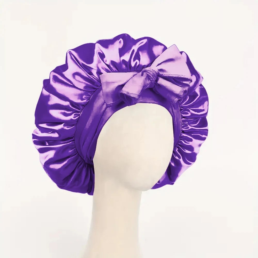 Satin Bonnet Silk Bonnet with Tie Band Adjustable Hair Bonnet for Sleeping