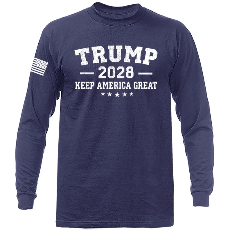 Donald Trump 2028 Keep America Great Again Political Long Sleeve T-Shirt