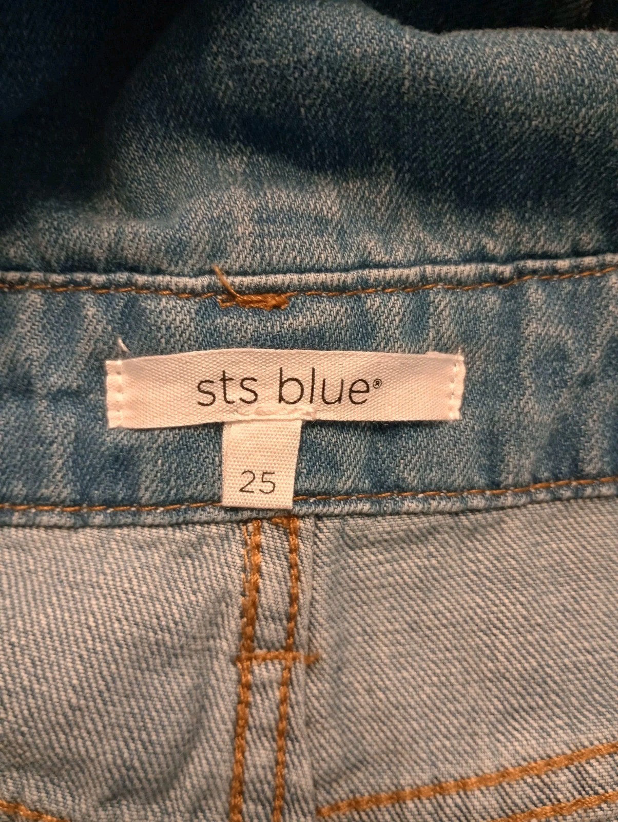 Denim Shortalls Womens Small/25 Bib Overall Shorts Blue Summer Festival EUC