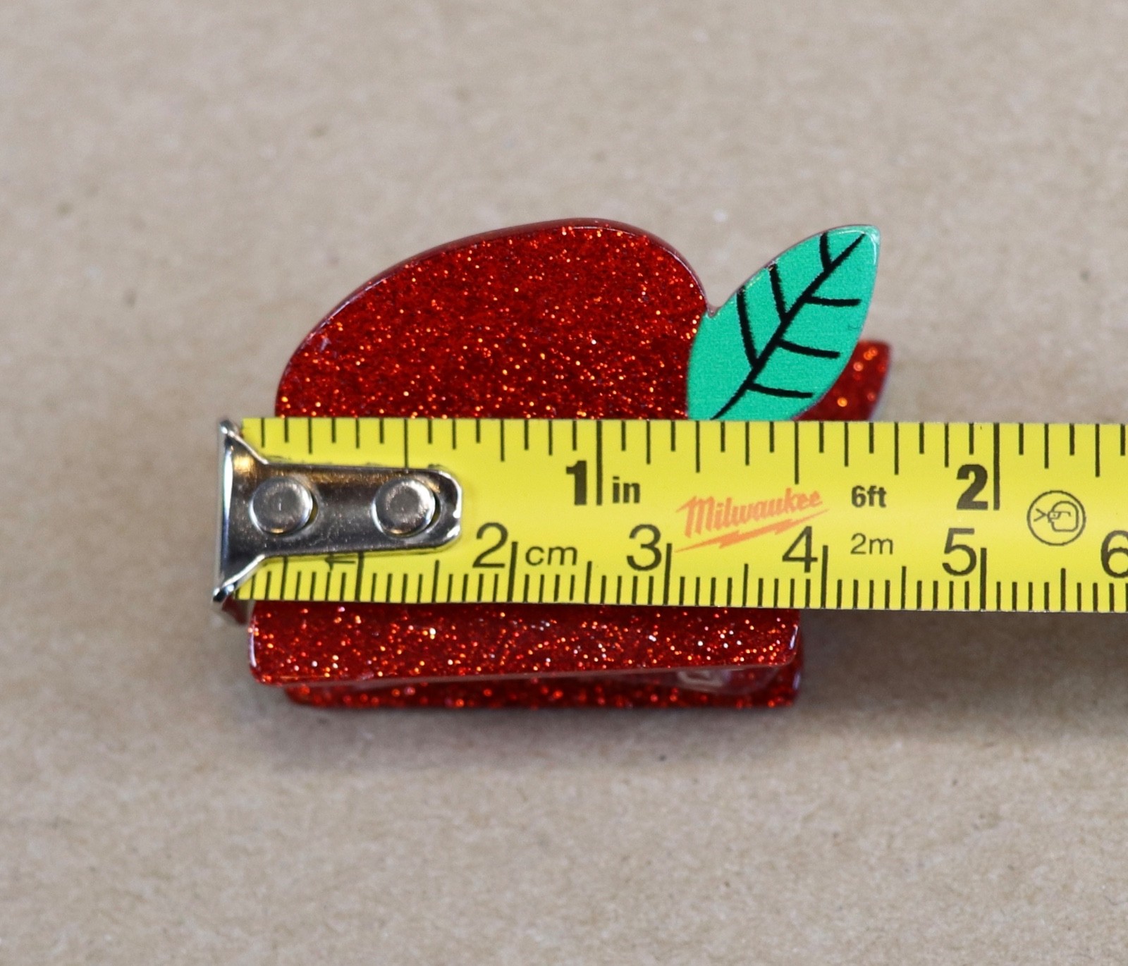 3 Piper K Claw Hair Clips School College Life Pencil Apple Large Small