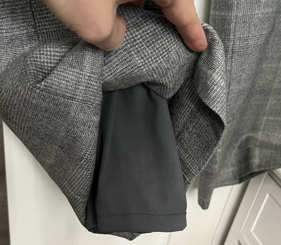 Talbots NWOT Italian Wool Gray Plaid Straight Leg Trouser Pants 14 Full Length