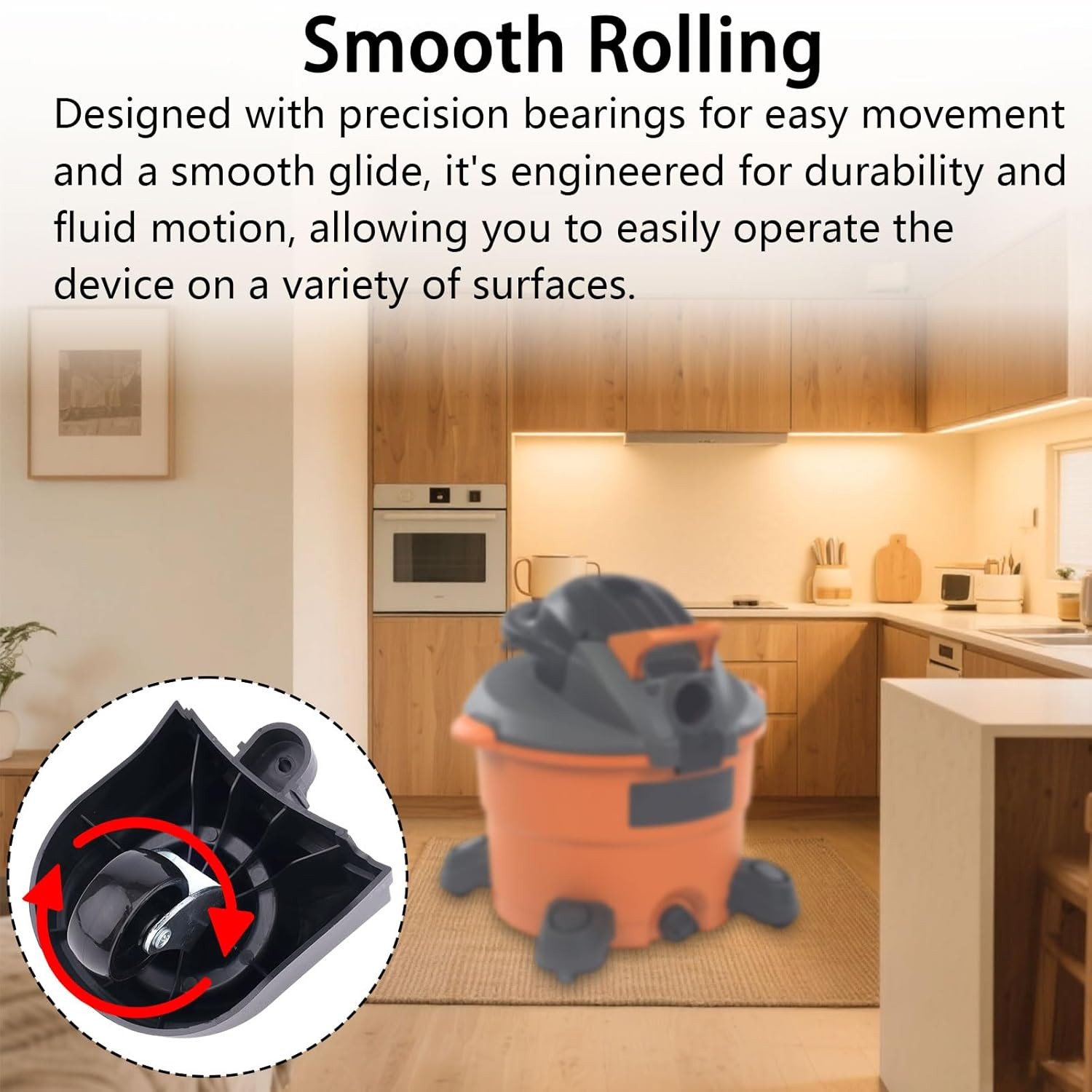 Caster Wheel Kit for Ridgid 6 & 16 Gallon Wet/Dry Vacuum Replacement Parts