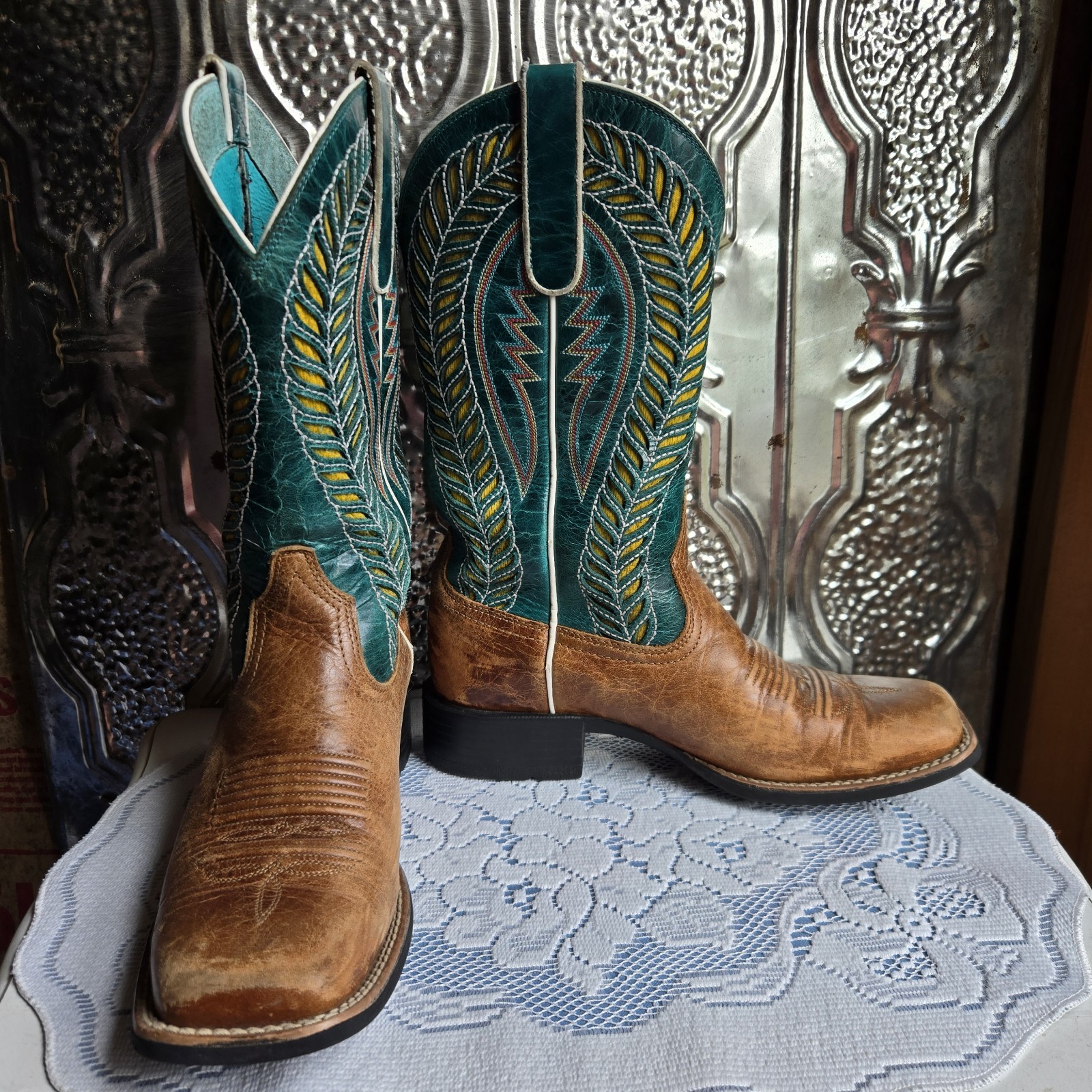 Ariat Women’s Quickdraw VentTEK Western Boots Green Size 6.5 B