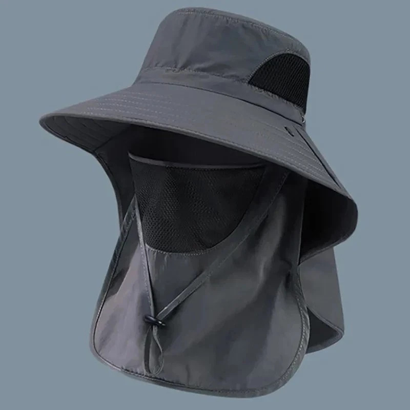 Wide Brim Sun Hat UV Protection Bucket Cap For Hiking Camping Fishing Safari Men