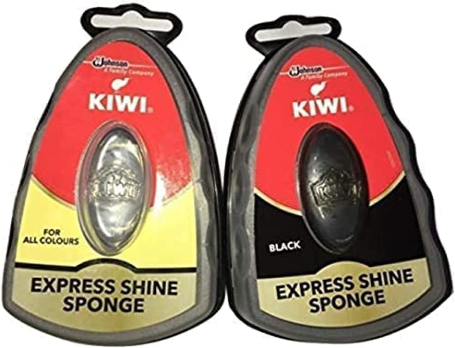 Kiwi Express Shoe Shine Sponge, Black and Neutral 0.2 Fl Oz (Black & Neutral (1