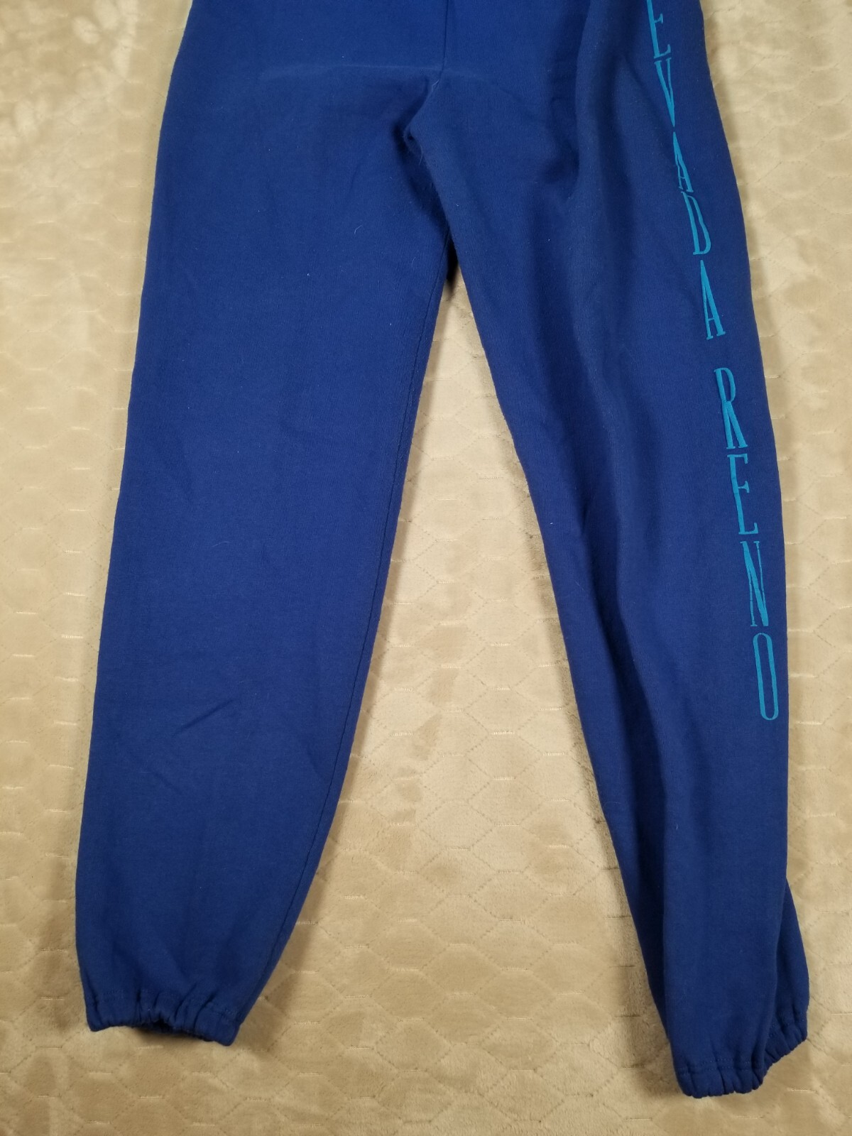 VTG UNR University of Nevad Reno Sweatpants Sz Lg Puff Print See Pics
