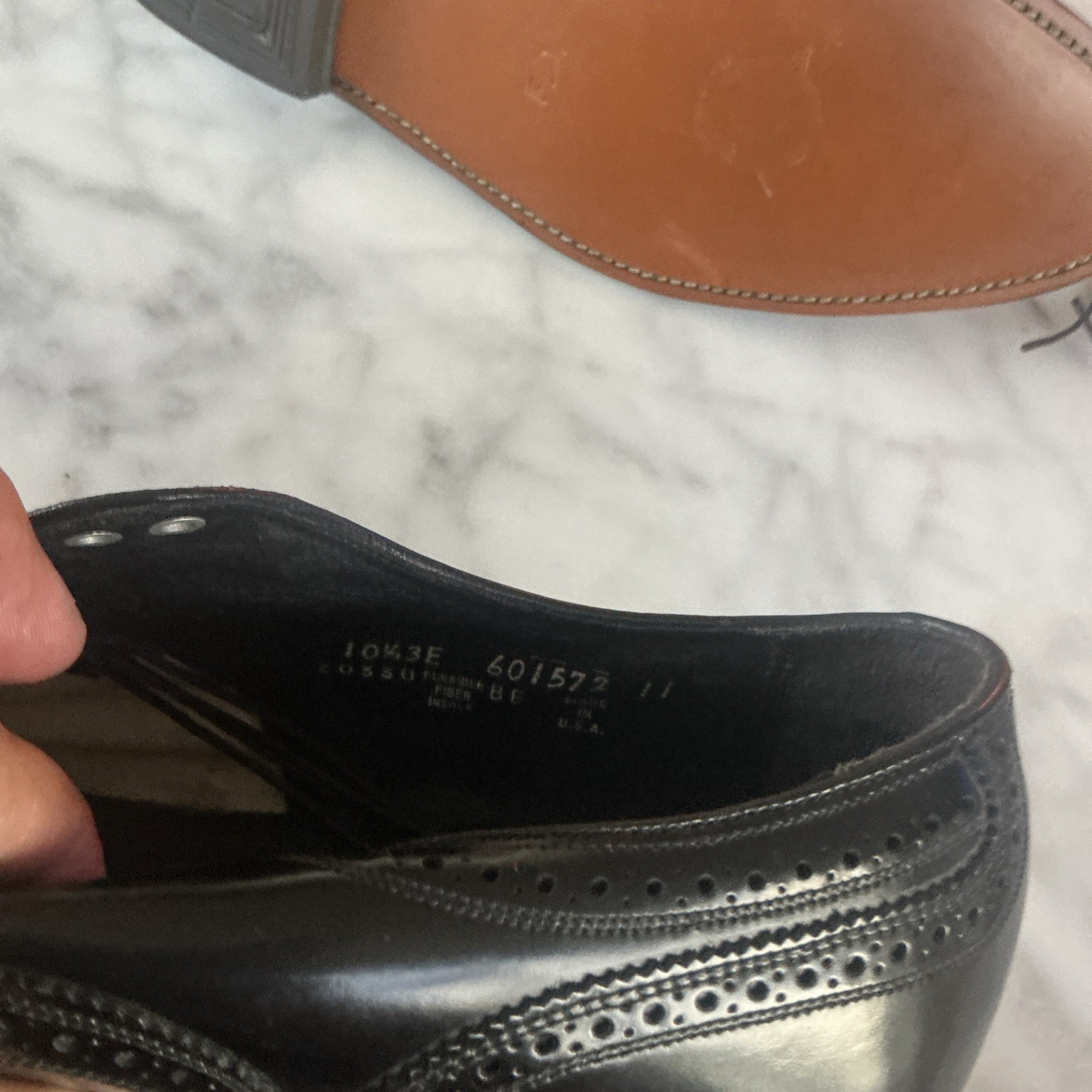 Vntg Florsheim Men’s Dress Wingtip 20330 Black Leather FD’s NEW Sz 10.5 EEE NOS