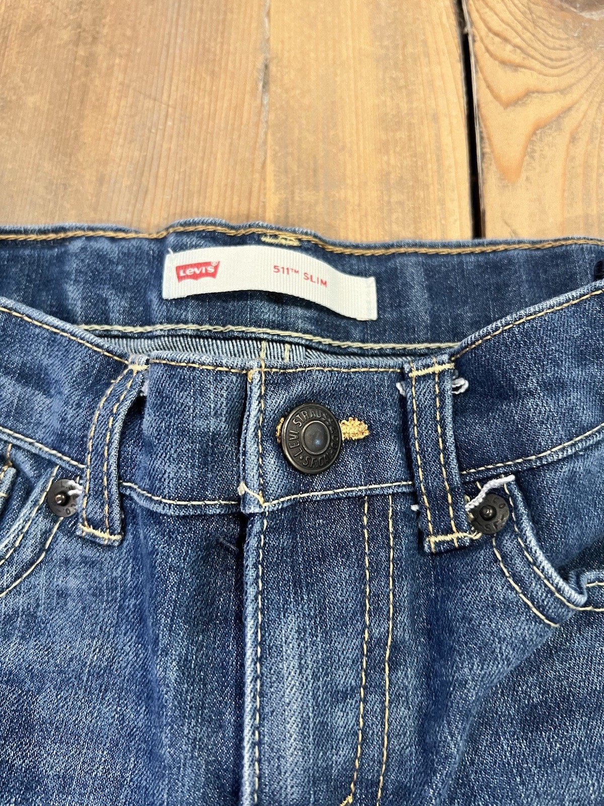 Boys Children’s Levi’s 511 Jeans Slim Fit 6 Regular Denim Zip Adjustable Waist