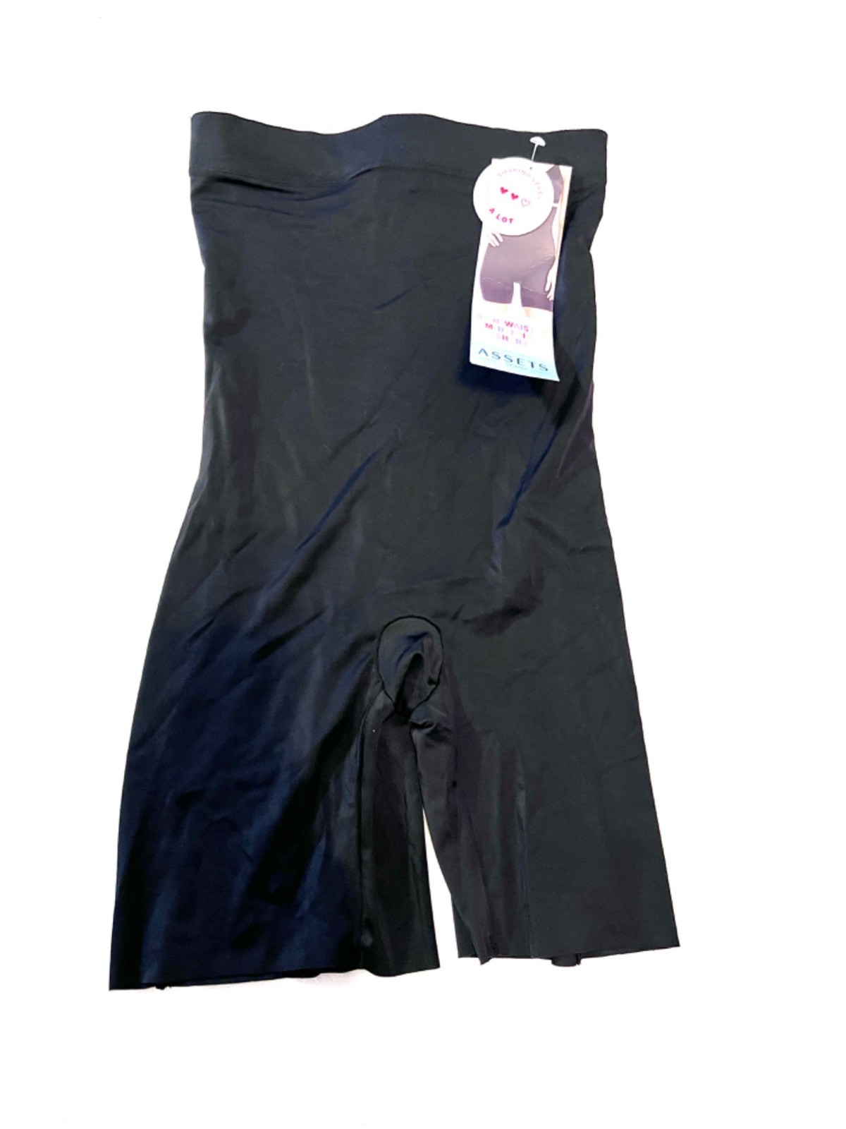 Assets By Spanx High-Waisted Mid-Thigh Shaping Shorts Black Size M