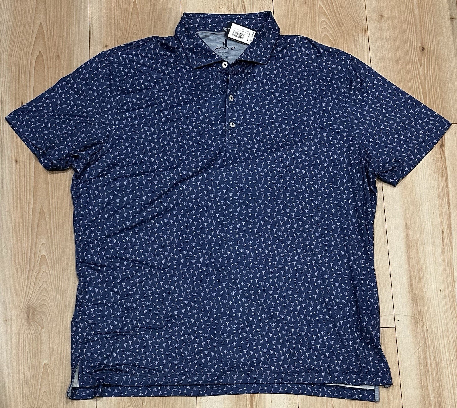 Johnnie-O Mens X-Large Featherweight Performance Polyester Spandex Golf Polo XL