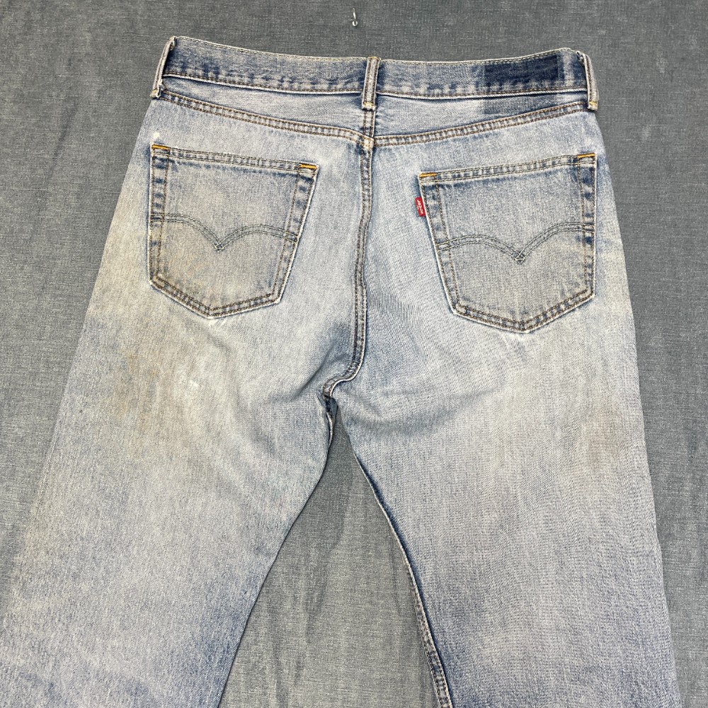 Levi’s Jeans Mens 34×29 Blue Denim Cotton Non Stretch 5 Pockets All Seasons