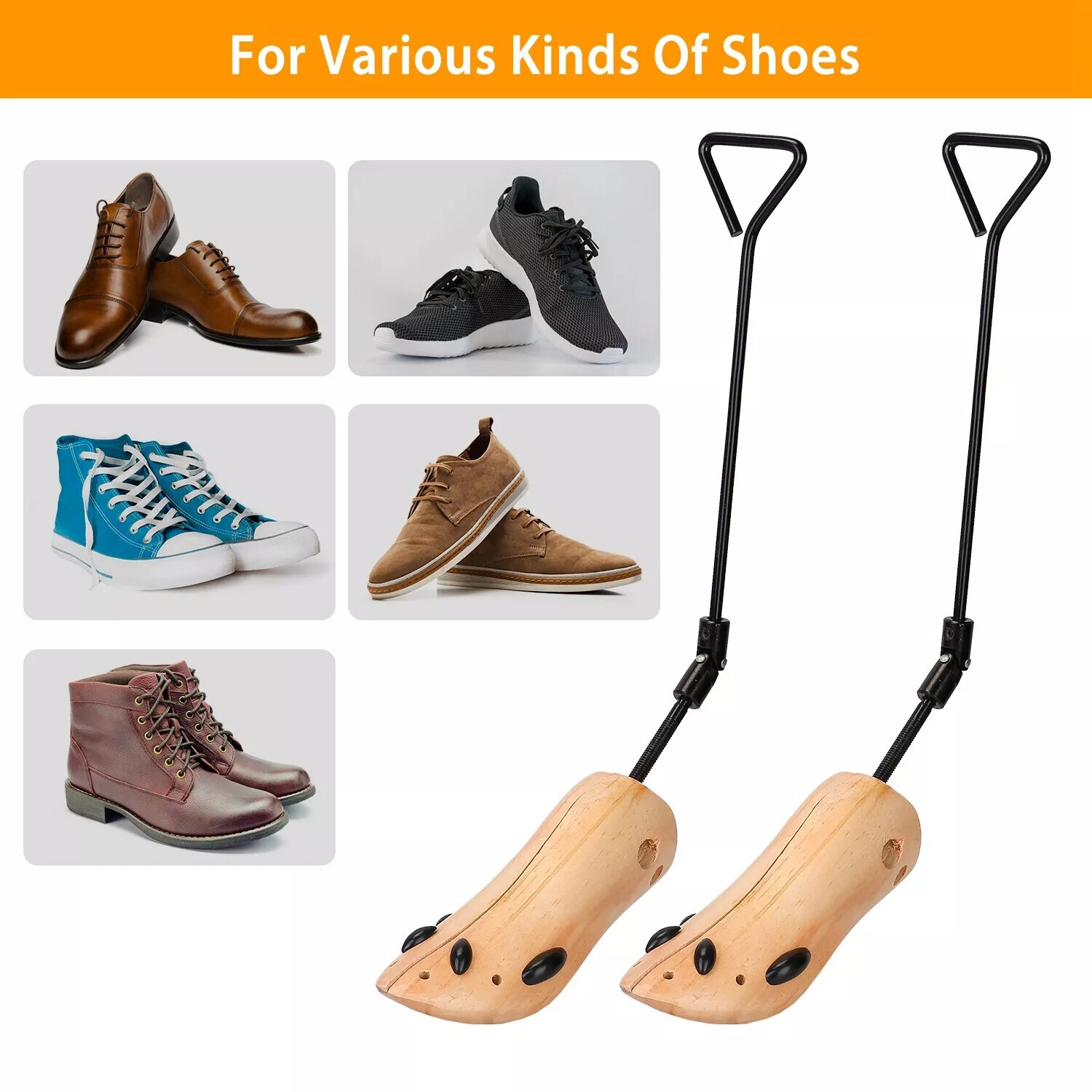 1 Pair Boot Stretcher Wooden Shoe Shaper Western Cowboy Boot Expander for Men