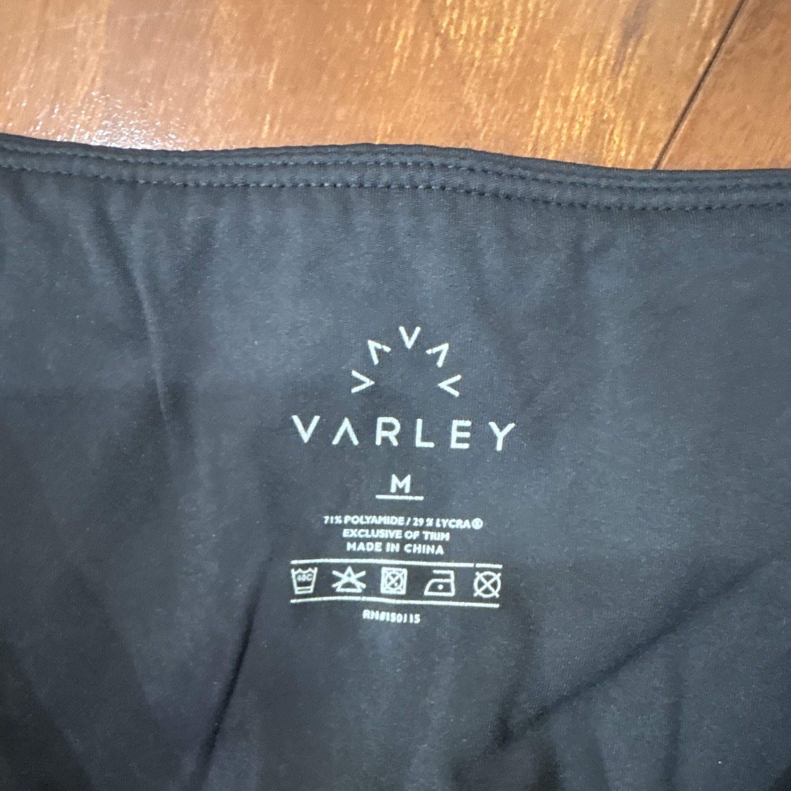 Varley Black Women’s High Rise Ankle Leggings M Regular Stretch Logo Yoga