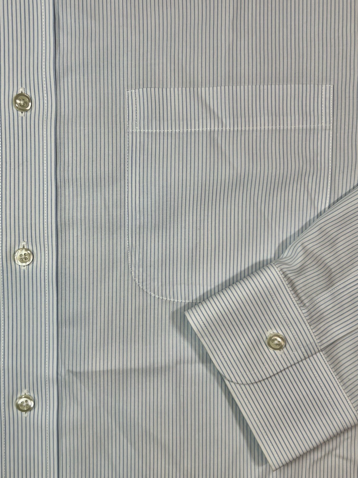 Brooks Brothers Men’s 16.5‑32 Regent Non Iron Supima Cotton Blue Stripe Shirt