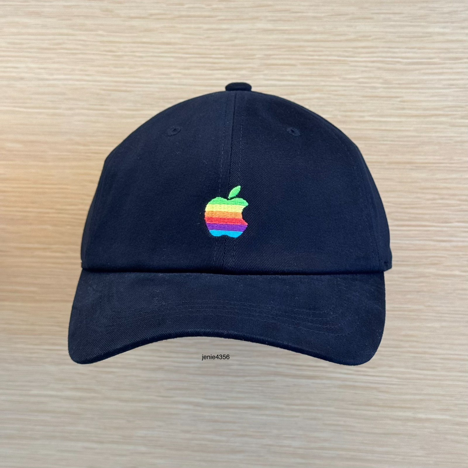 NEW Apple Visitor Center Rainbow Logo Cap Adjustable Unisex Black or White