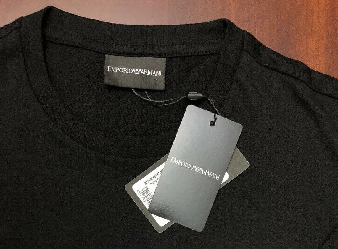 Emporio Armani Black Men’s Cotton EA T-Shirt Size M*L*XL*2XL,3XL