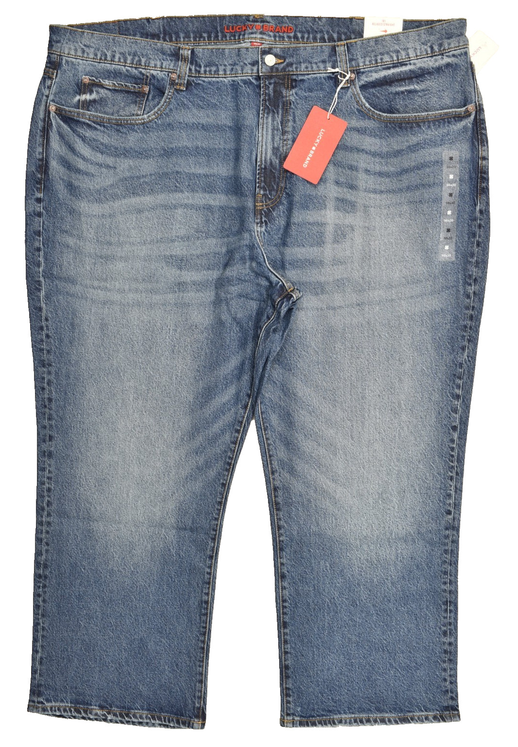 Lucky Brand Men’s 181 Relaxed Straight Denim Jeans Langham Blue Size 50×30 NEW