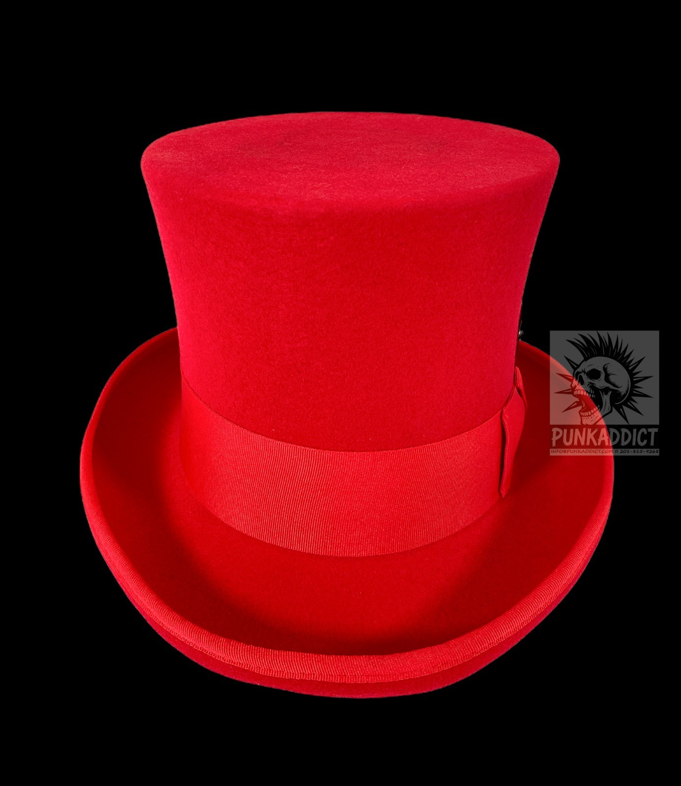 Gray Top Hat Wool Felt Victorian Slash Mad Hatter Steampunk Rock Star