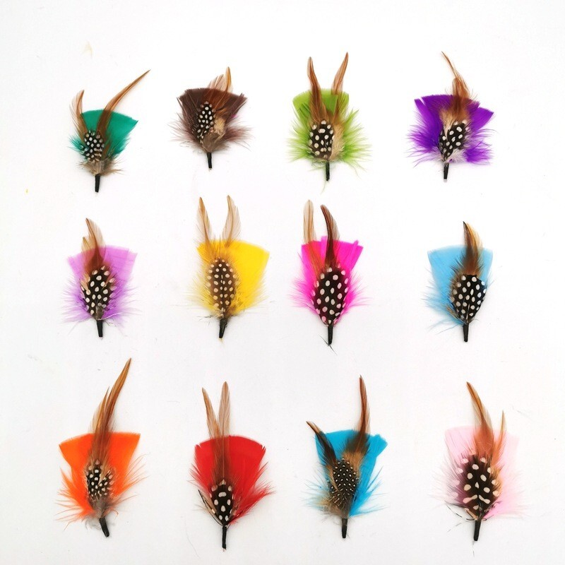 Hat Feathers 5 Pcs Assorted Natural Feather Accessories for Fedora Cowboy hat.