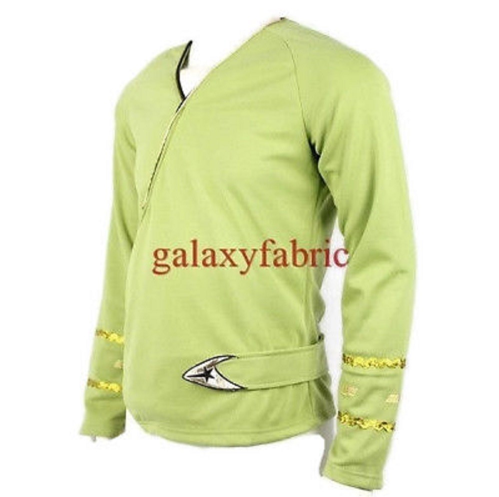 Star Trek Green Wrap Command Uniform Costume Shirt TOS The Original Series