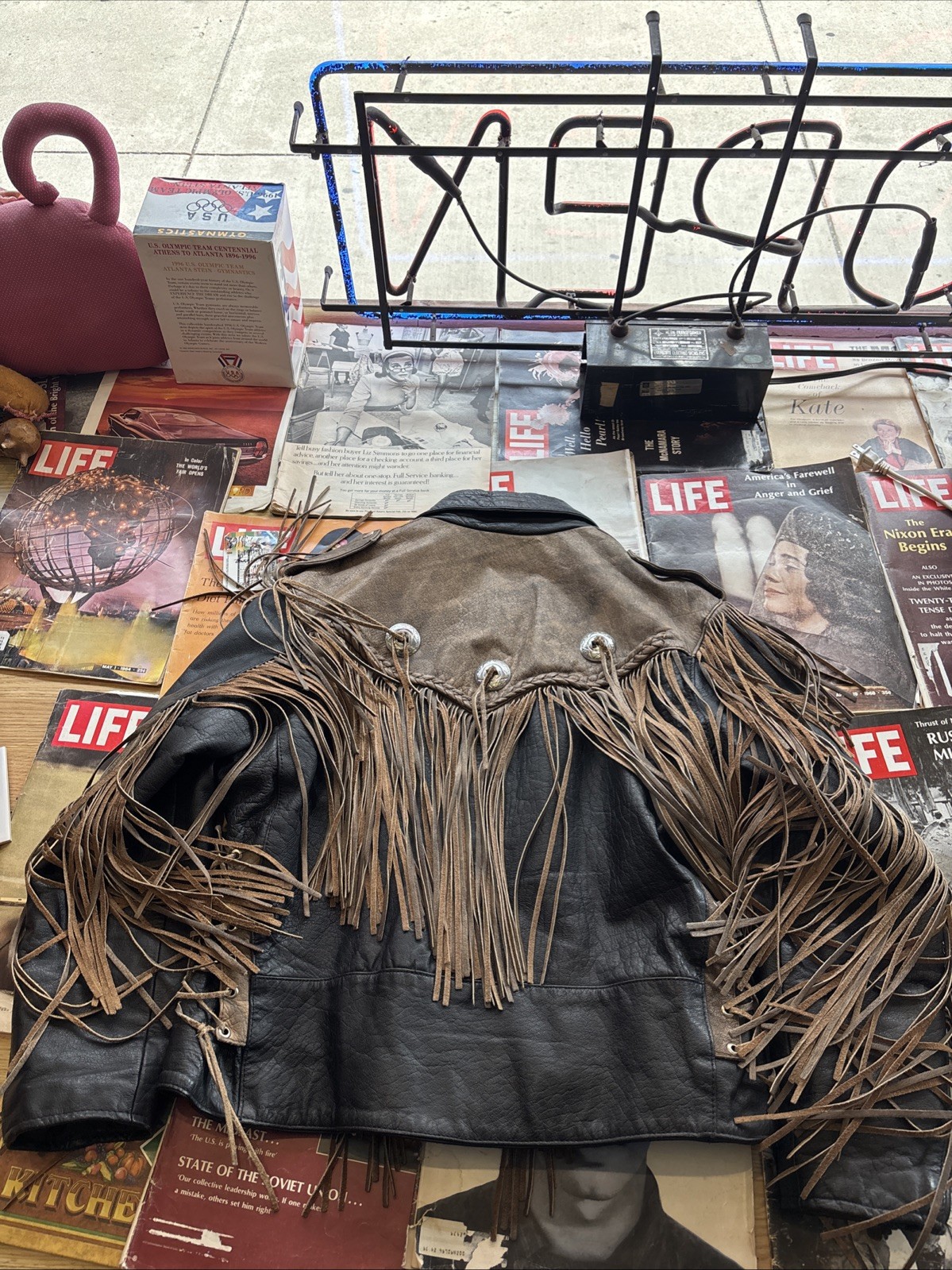VTG Unik Leather Fringe Jacket