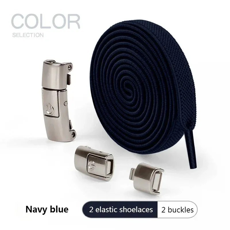 Tie Shoe Laces Press Lock Shoelaces Without Ties Elastic Laces Sneaker Kids USA