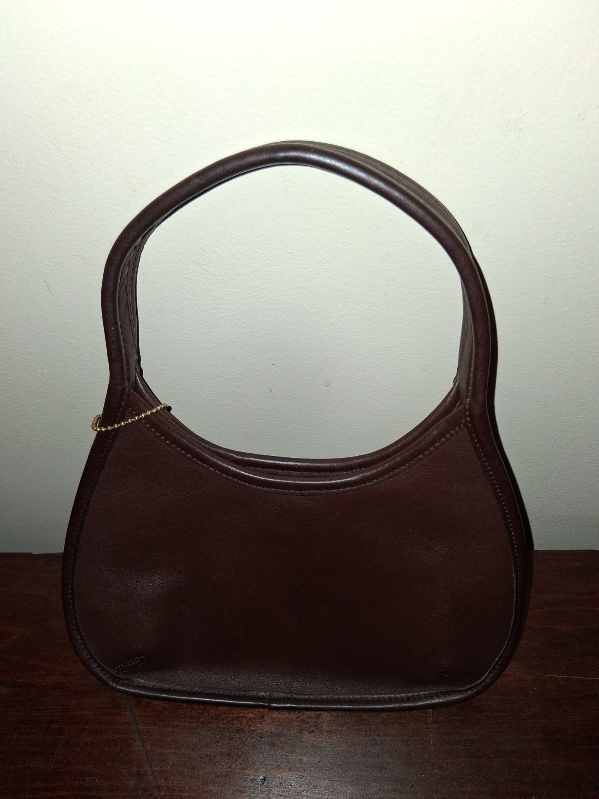 Vintage COACH Mini Ergo Crescent Shoulder Bag 9027 Brown Glove Tanned Leather