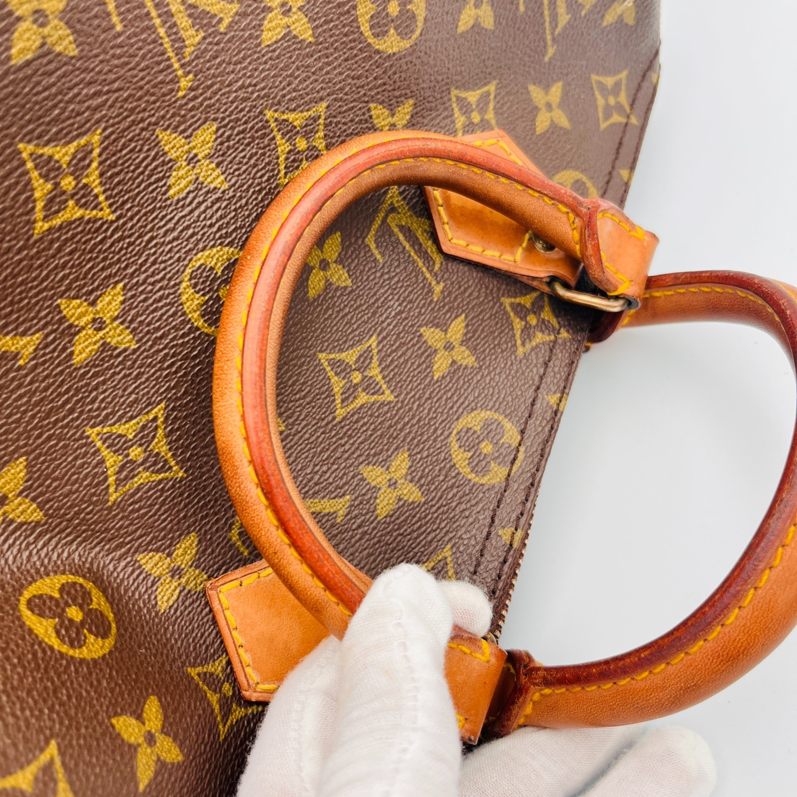 Auth LOUIS VUITTON Monogram Speedy 30 Handbag M41526 Vintage LV Pursh w/Key
