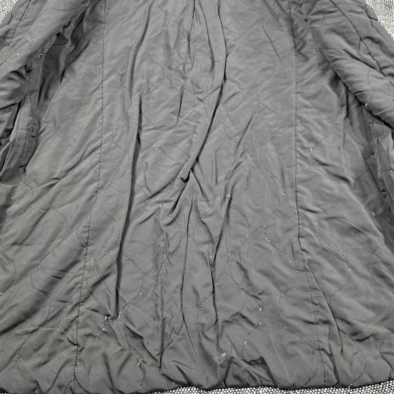 PrAna Coat Womens Small Gray Tweed Hooded Toggle Parka Lined Insulated Pockets