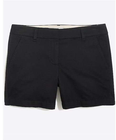 J Crew Women’s 5″ classic chino short Size 10 Black