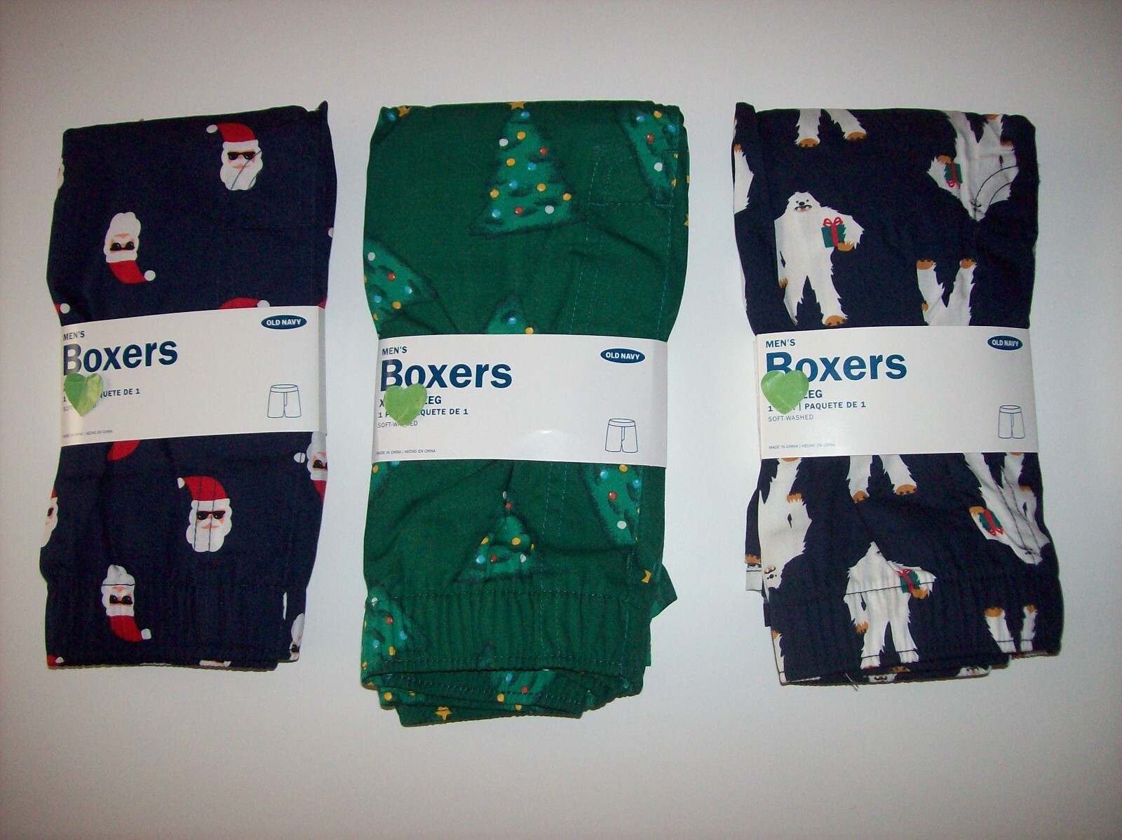 Old Navy Underwear Mens 1 Boxer Tree Santa Abominable S M L XL XXL XXXL