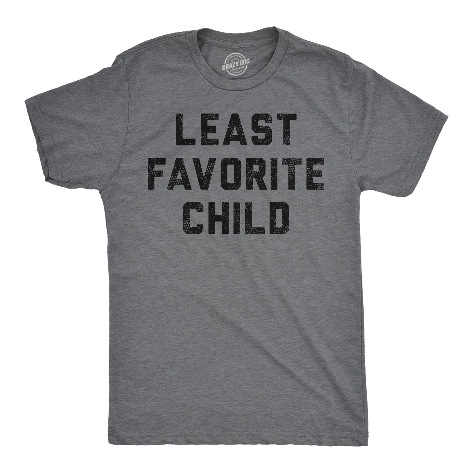 Mens Funny T Shirts Least Favorite Child Sarcastic Family Graphic Tee for Men
