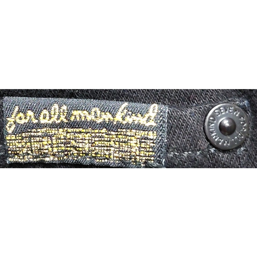 for all mankind Embellished Black Skinny Jeans Mid (10-12 in) Slim Women