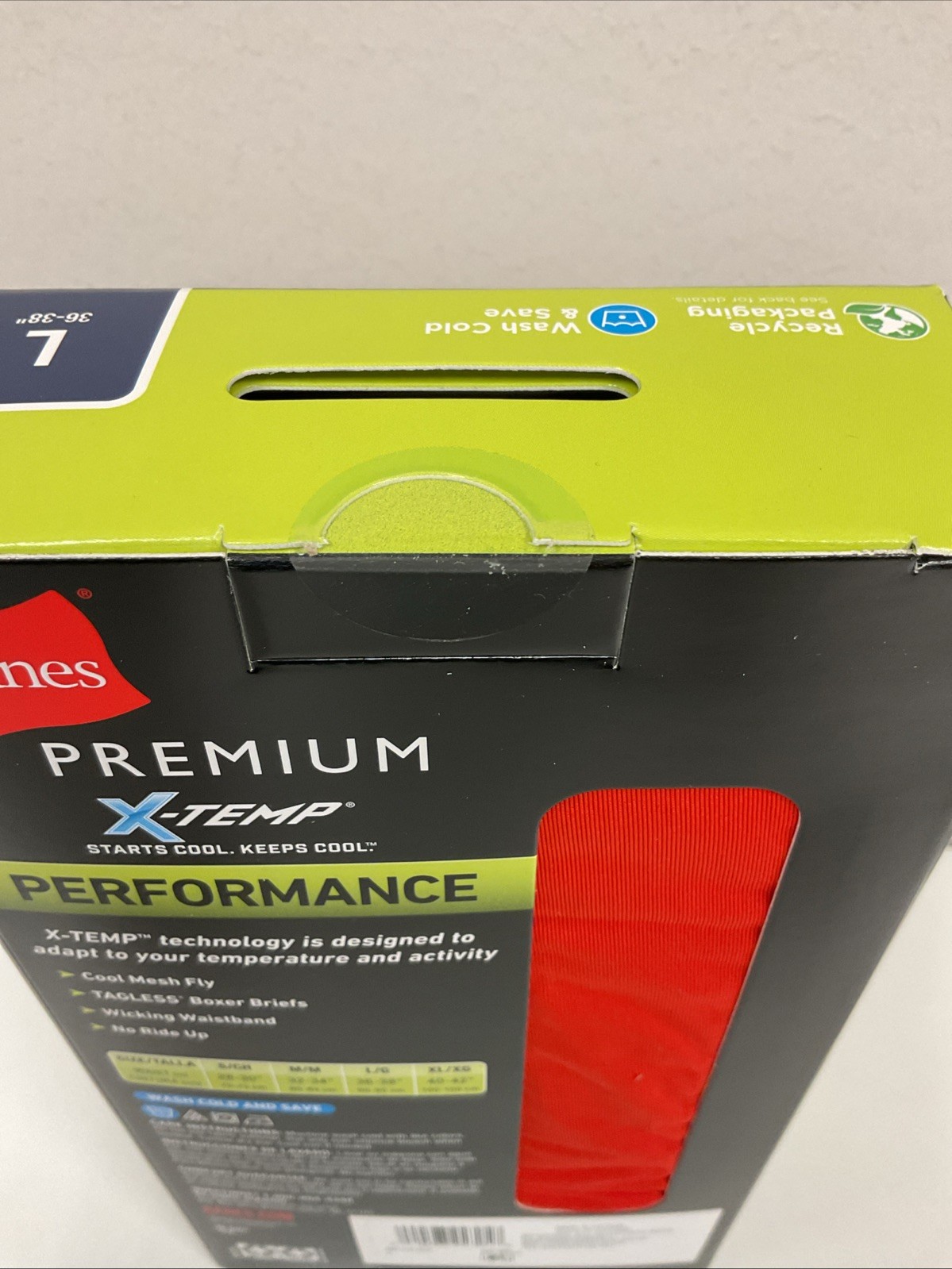 Hanes Premium X-Temp Boxer Briefs 3-Pack Size L (36-38) Blue Red Camo Cool Mesh