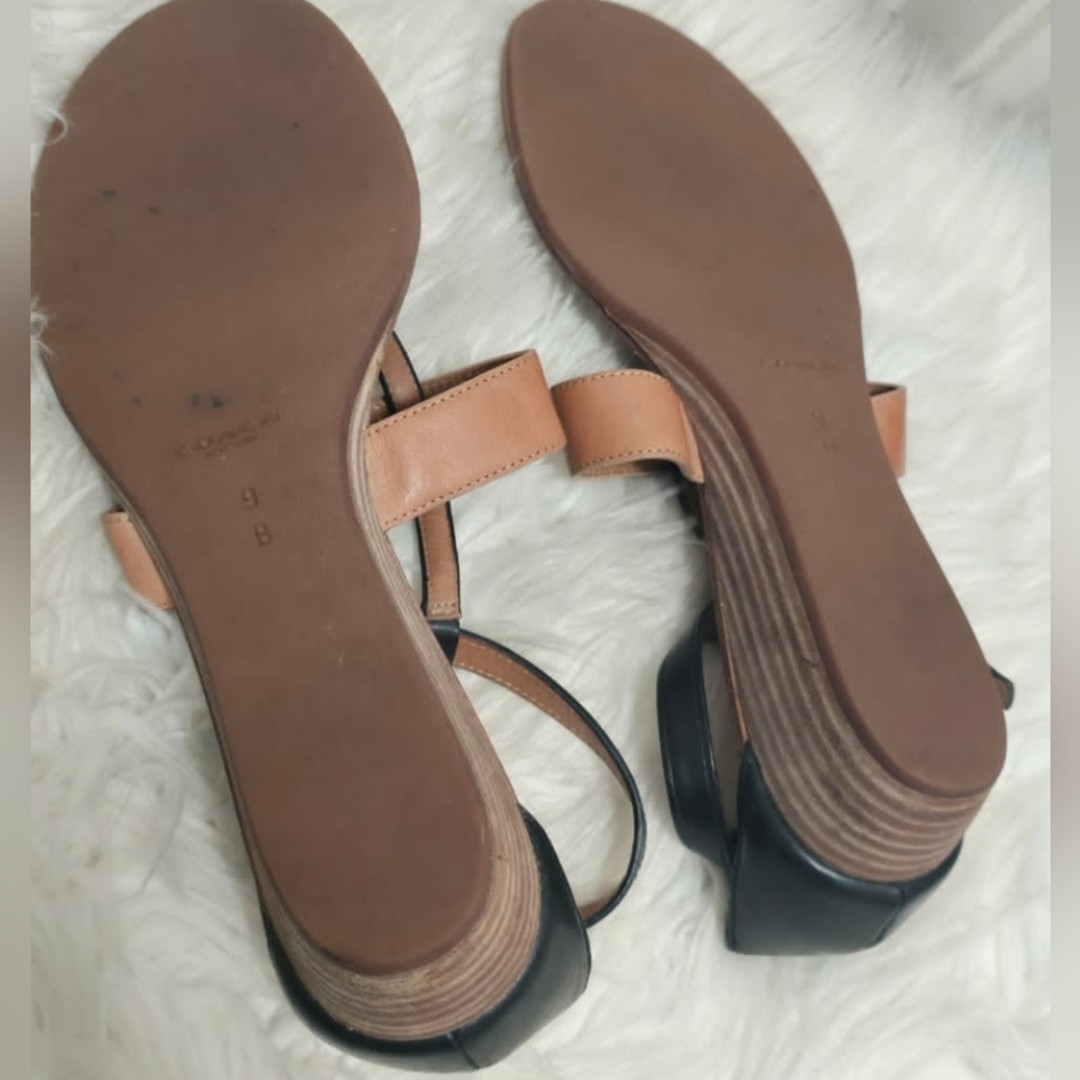 Coach Wedge Low (1-1.9 in) Heel Height Sandals for Women’s Size 9B