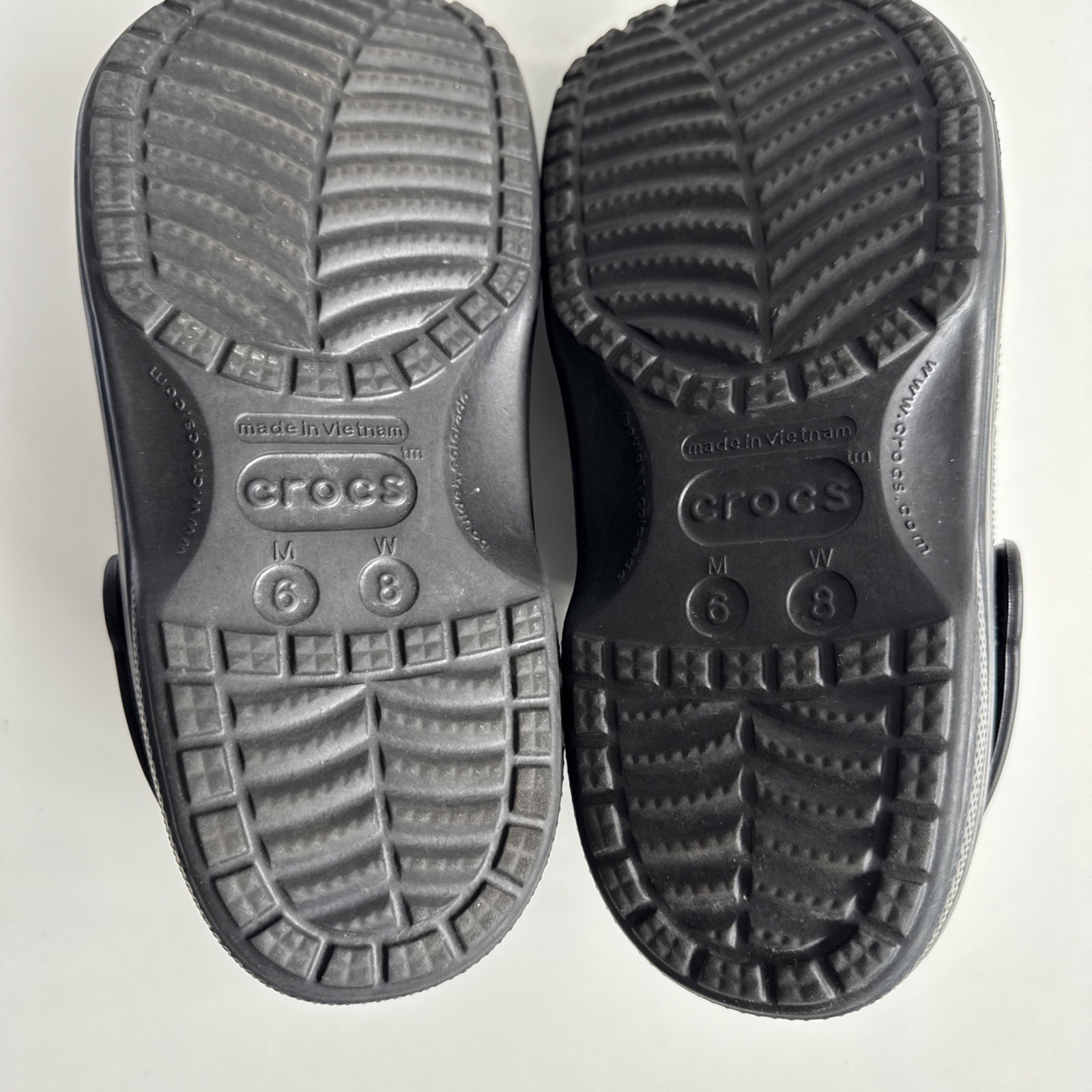 NEW without Tags Dual Crocs Comfort Black Shearling Padded Mules W 8/ M 6