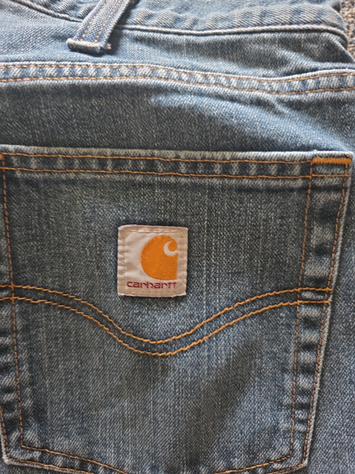 Carhartt Men’s Relaxed Fit 38×30 Denim Work Jeans 101483-968 Mens
