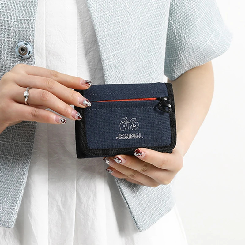 Japanese Style Nylon Trifold Wallet Casual Unisex Young Novelty Money Bag Purse