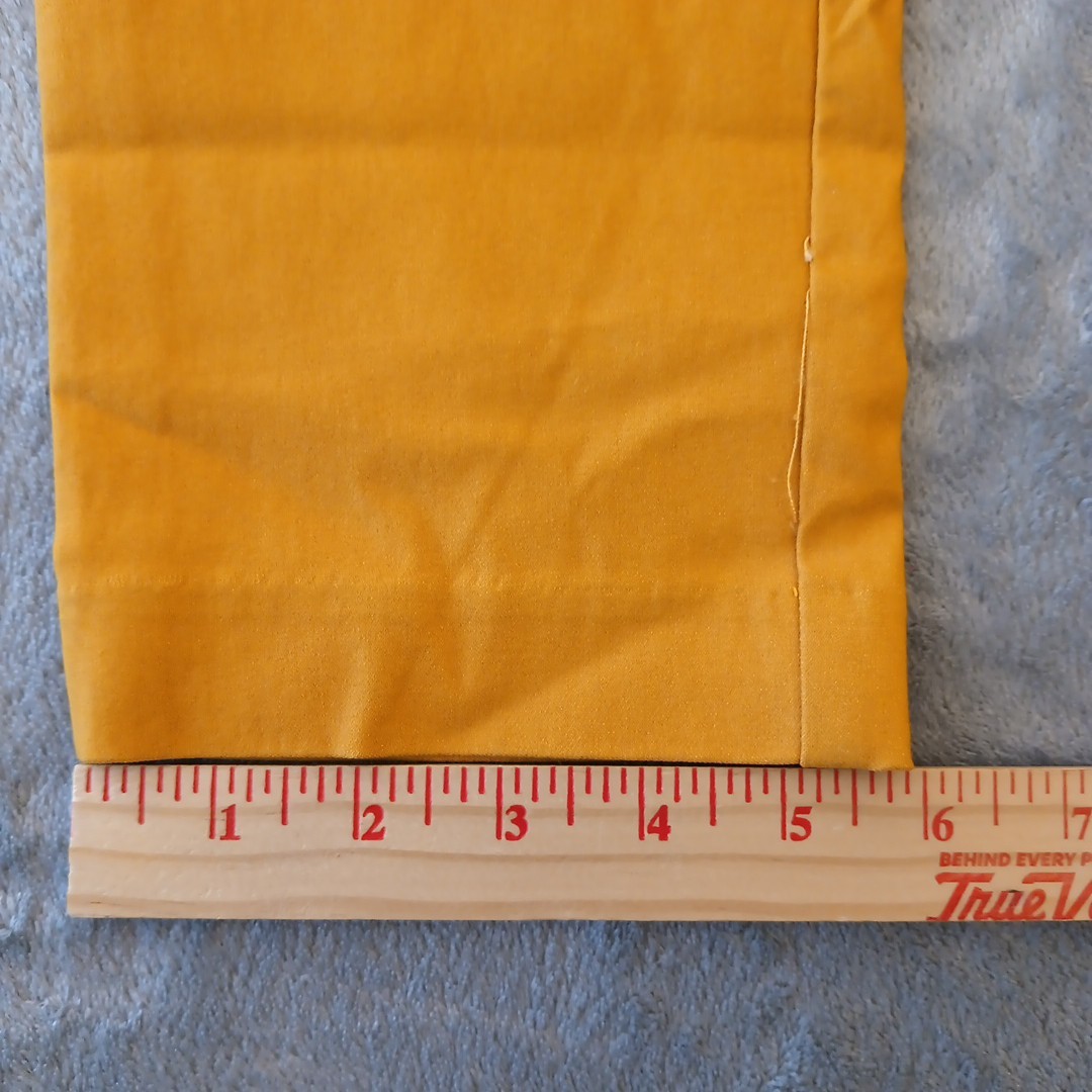 A. Buyer Ankle Pants Womens Size 9 Yellow Skinny Stretch Pockets 30×28 New