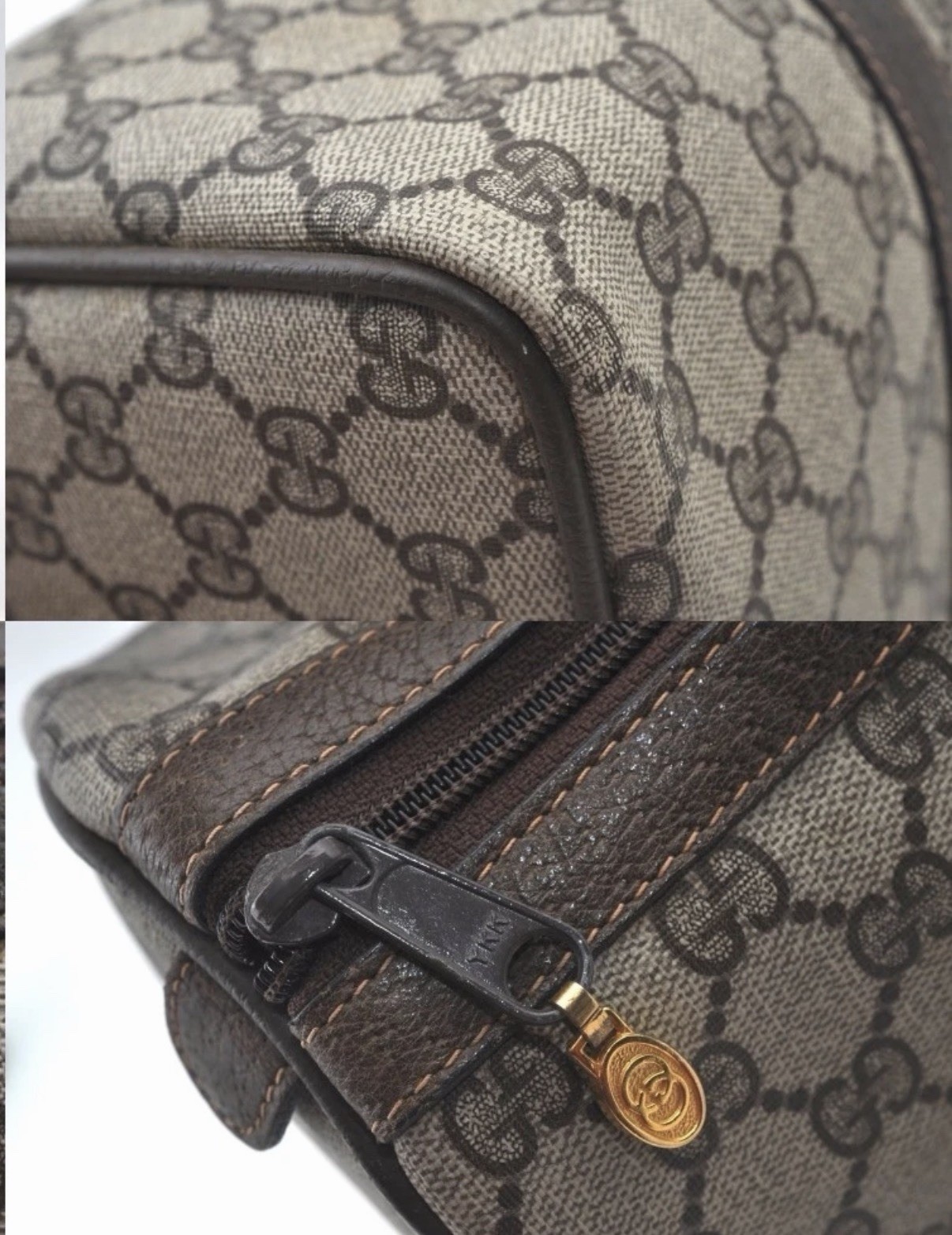 Vintage Gucci Sherry Monogram Boston Bag