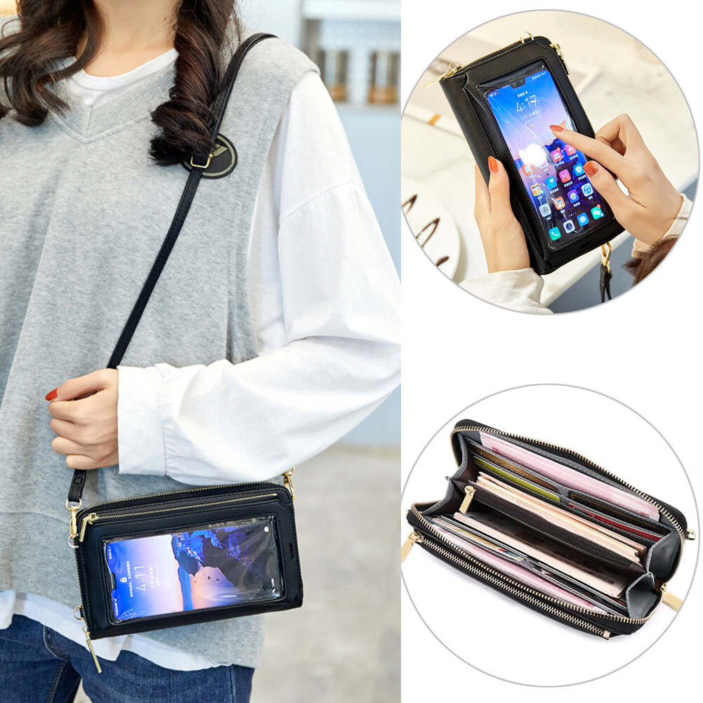 Women’s Wallet Touch Screen Cellphone Crossbody Bag RFID Blocking Purse Handbag