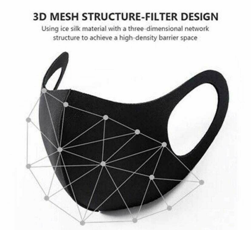 NEW black fashion face mask washable and reusable face cover unisex US SELLER