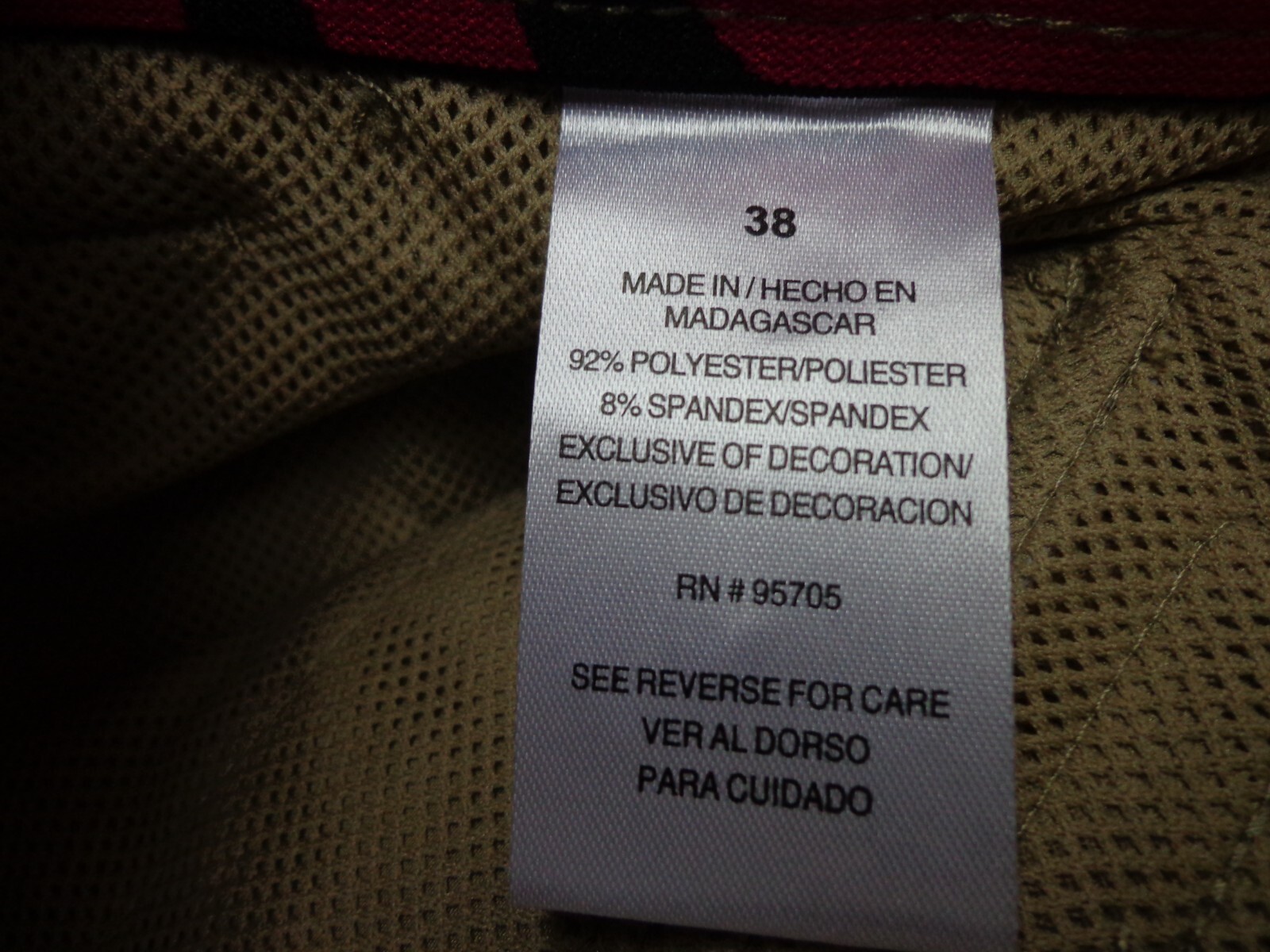 Iron Co Stretch Performance Hybrid Cargo Shorts Khaki Tan Size 38
