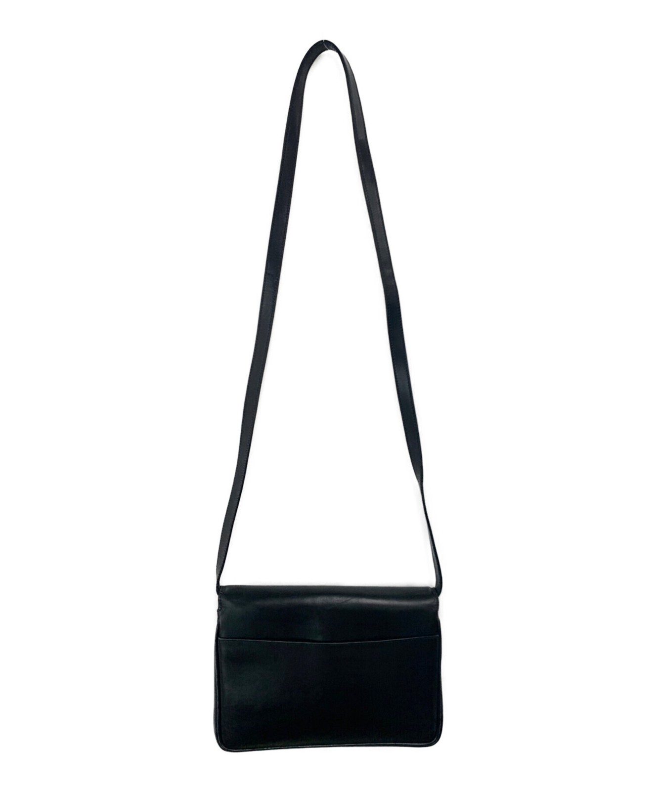 CELINE Vintage Shoulder Bag Black Women Pre-owned Heavy Wear Japan F/S USED