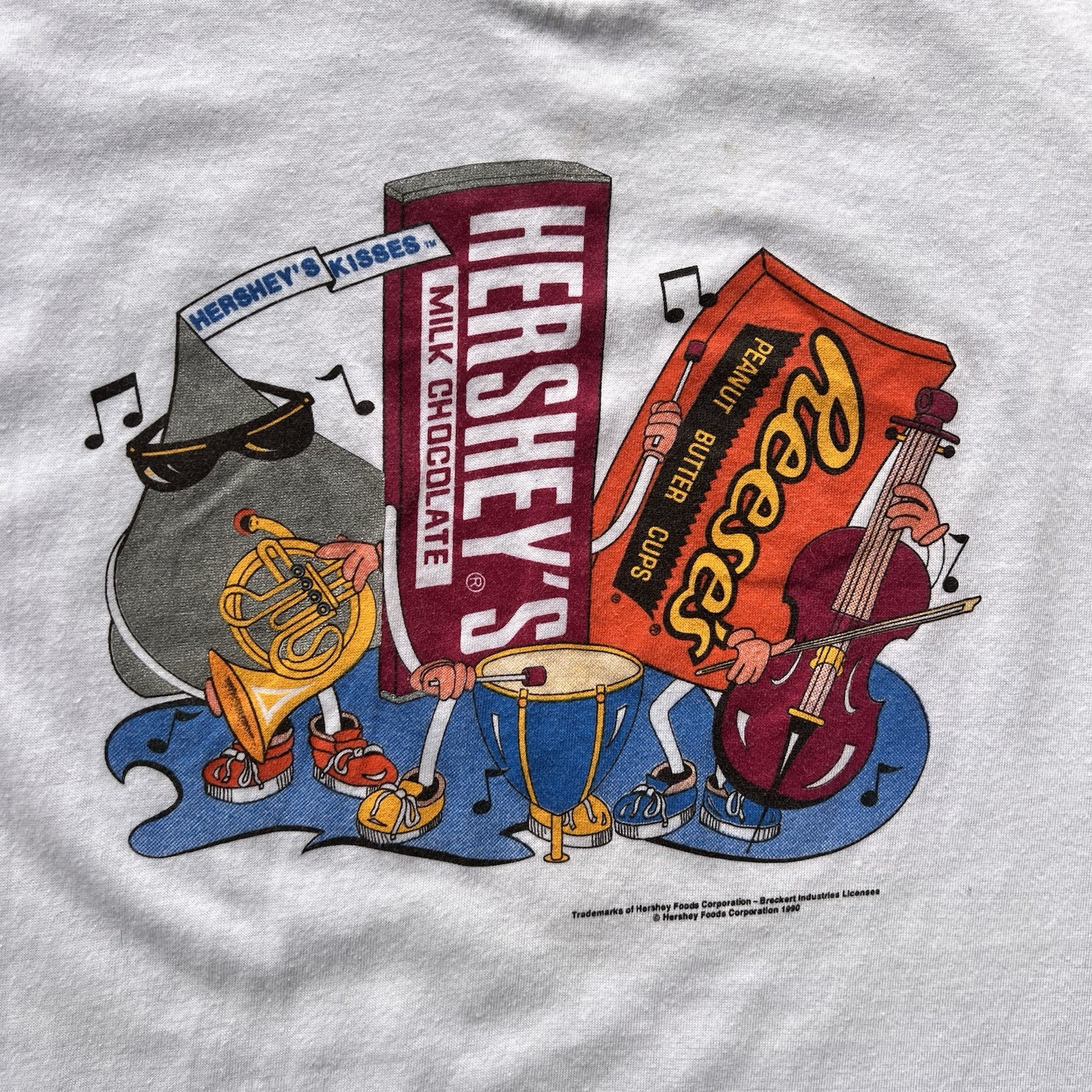 Vintage Hershey’s Candy Shirt 80s 90s Orchestra Music Reese’s Men’s XL